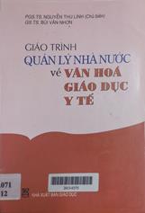 Giáo trình quản lý nhà nước về văn hóa giáo dục y tế