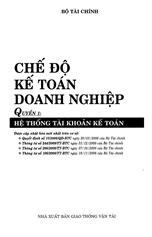 Chế độ kế toán doanh nghiệp quyển 1: Hệ thống tài khoản kế toán