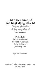 Phân tích kinh tế các hoạt động đầu tư, công cụ phân tích và ứng dụng