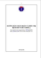 Hướng dẫn chẩn đoán và điều trị bệnh do vi rút Ebola