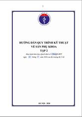 Hướng dẫn quy trình kỹ thuật về Sản phụ khoa - Tập 2