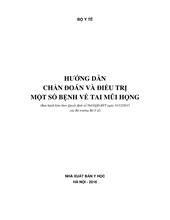 Hướng dẫn chẩn đoán và điều trị một số bệnh về Tai Mũi Họng - Bộ Y tế