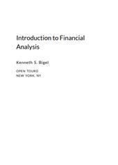 Introduction to Financial Analysis
