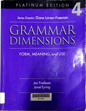 Grammar dimensions: Rorm, meaning, and use