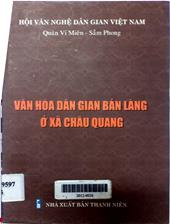 Văn hóa dân gian bản làng ở xã Châu Quang