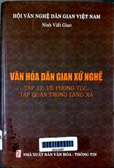 Văn hóa dân gian xứ Nghệ, tập 12