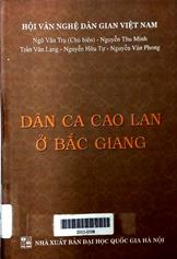 Dân ca Cao Lan ở Bắc Giang