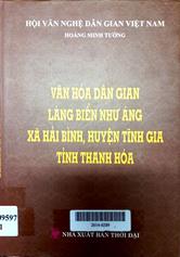 Văn hóa dân gian làng biển Như Áng xã Hải Bình, huyện Tĩnh Gia, tỉnh Thanh Hóa