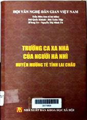 Trường ca xa nhà của người Hà Nhì huyện Mường Tè tỉnh Lai Châu