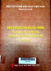 Việc Phụng thờ hai bà trưng ở làng Hạ Lôi, xã Mê Linh, huyện Mê Linh, TP Hà Nội