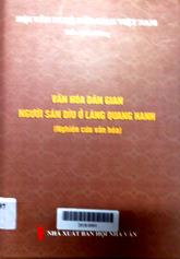 Văn hóa dân gian người Sán Dìu ở Làng Quang Hanh