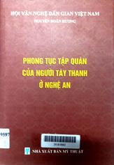 Phong tục tập quán của người Tày Thanh ở Nghệ An