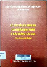 Lễ hội cấp săc và tang ma của người dao tuyển ở Bảo Thắng