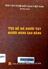 Tục để mả người Tày người Nùng Cao Bằng