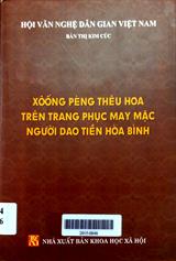Xôống Pèng thêu hoa trên trang phục may mặc người Dao Tiền Hòa Bình