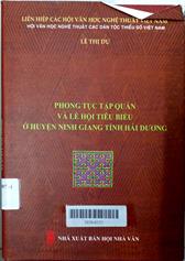 Phong tục tập quán và lễ hội tiêu biểu ở huyện Ninh Giang, tỉnh Hải Dương